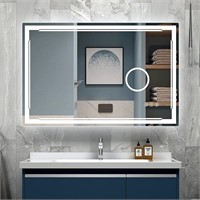 48x30inLED Bathroom Mirror w Bluetooth Speaker