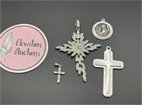 4 Beautiful Cross/Religious Pendants