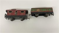 (2) MARX O gauge trains: pre war 556 caboose, and