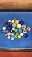 Damaged vintage marbles