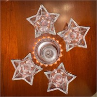 4 Atlas Glass Star, 1Imperial Glass Candle Holders