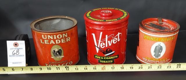 3 Tobacco Tins