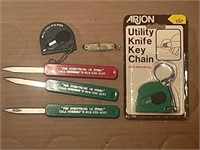 Advertising knives and utility clip knives