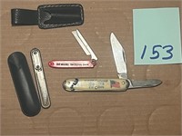 Vintage Riddell National Bank ad knife