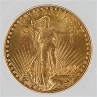 1911 Double Eagle ICG MS63 $20 Saint Gaudens