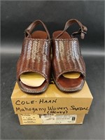 Cole - Haan Mahogany Woven Sandal Size 7.5