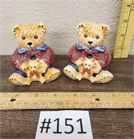 Vintage GKAO Teddy Bear salt and pepper shakers