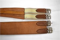 2 Tan Leather 50" MADE IN JAPAN Saddle Girths