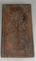 Signed "W. Hensel" chip carved cookie board ca.