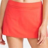 Women's Skirted Bottom Bathing Suit - Orange