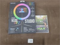 Vlog Studio light and Marvel She Hulk dvd