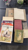 LOT OF ANTIQUE BOOKS ATLAS AND NOVELS