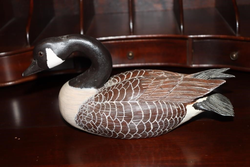 1/4 Size hand carved Canada Goose decoy by Bob