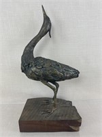 Wayne F. Williams Heron Bronze Sculpture