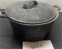Cast iron camping pot