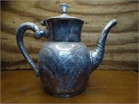 Antique #25 Silverplate Over Copper 8" Tea Pot