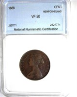 1888 Cent NNC VF20 Newfoundland