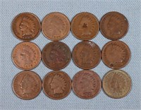 (12) Pre-1900 Indian Cents
