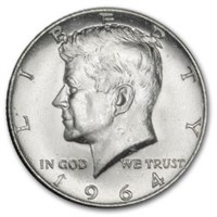 1964 Kennedy Half Dollar Bu