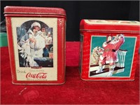 2 Vintage Coca Cola Tins