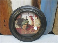 11" Rooster Clock