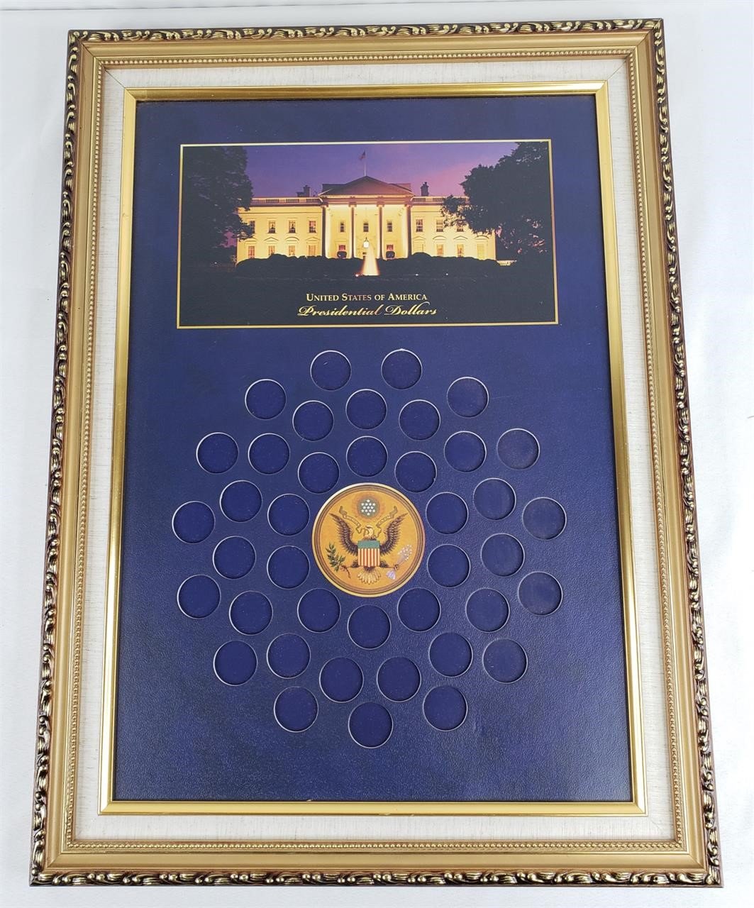 U.S.A. Presidential Dollars Framed Display