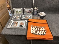 Picture Frames, Ravens Merch,Beer Stein+Pizza Bag