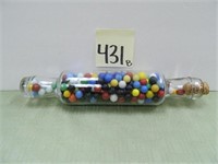 Glass Rolling Pin w/ Marbles