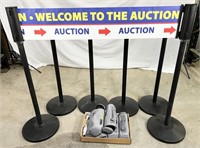 NO SHIPPING: 6pc stanchion bases with 5pc