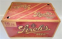 SWEET VINTAGE STROH'S BEER ADVERTISING CRATE