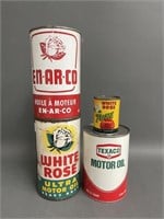 White Rose-Enarco-Texaco Oil and Tune Up Tins