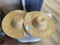 Two Straw Hat Decor