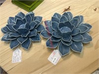 Set of Handmade  Porcelain lotus flower tea light