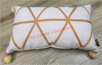 Allen + Roth pink & orange throw pillow (small