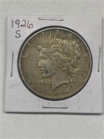 1926-S Silver peace dollar