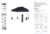 N4713  Euromax USA 8x12 Coal Pop Up Canopy