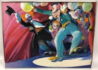 James Yuill "Send in the Clowns” Oil Painting