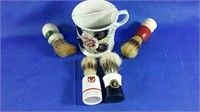 Vintage Shaving mug and brushes lot