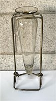 Cone Shaped Clear Glass Vase