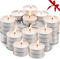 Unscented Tea Lights Candles in Bulk | 100 White