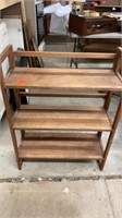 FOLD UP WOODEN SHELVING SYSTEM