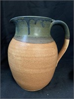 8.5 “ THROWN POTTERY PITCHER SIGNED JO SMITH