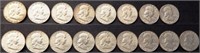 (17) Franklin Silver Half Dollars - Coins