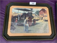 Case Iron Tractor framed print, 18.5" x 14.5"