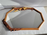 Woof Frame Mirror with Leather Wrap