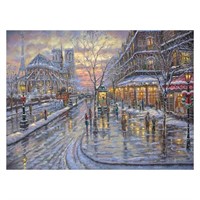 Robert Finale, "Christmas In Paris" Hand Signed, A