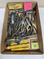 Vintage Pliers & Drill Bits Lot