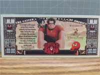 Wreck-It Ralph banknote