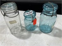 3 Ball Jars w/Lids