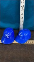 2 Kansas City Plastic Baseball Helmet